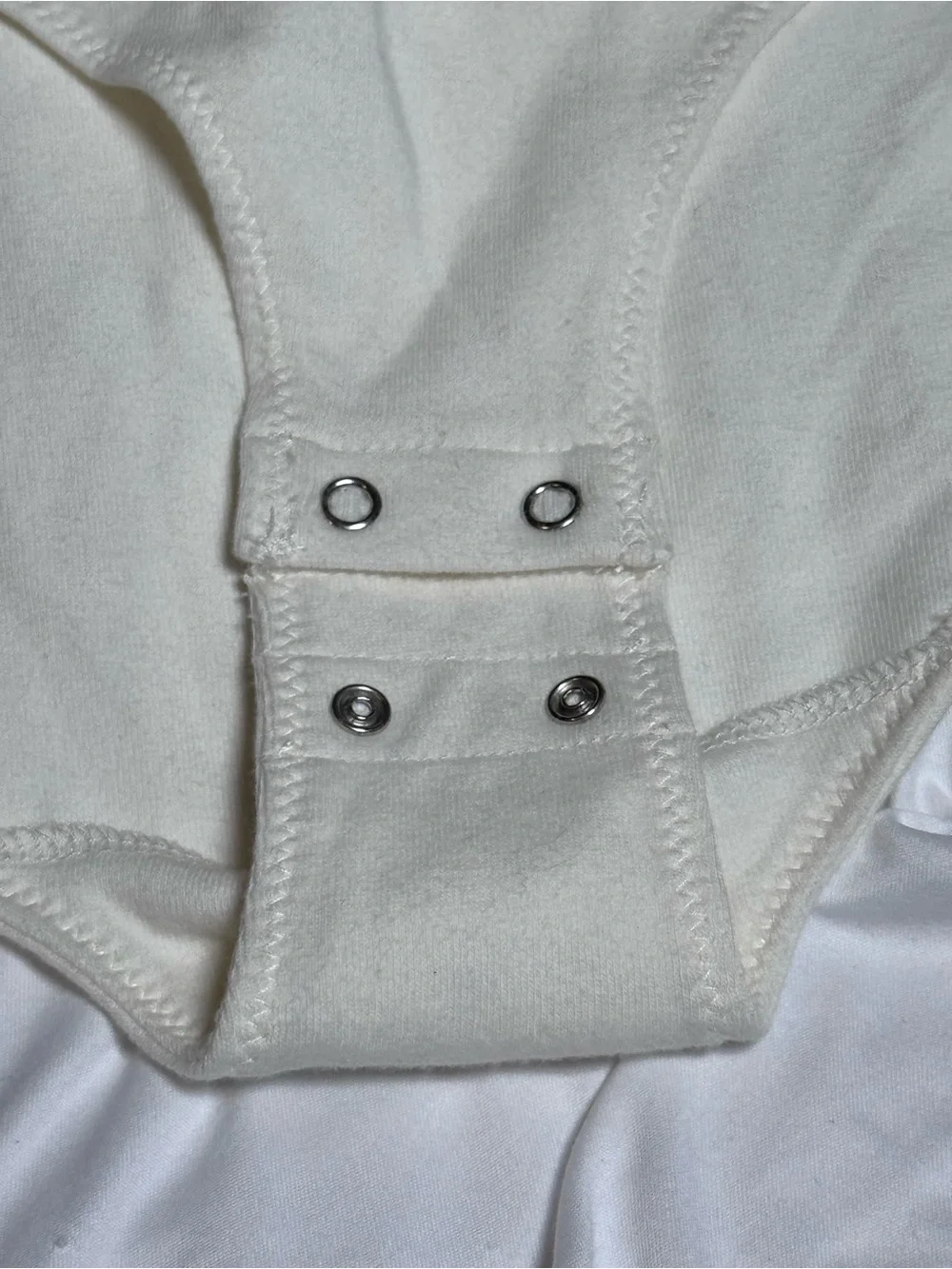 J. Crew Cream V-Neck Long Sleeve Bodysuit